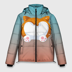 Куртка зимняя мужская Милый корги, цвет: 3D-черный