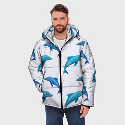 Куртка зимняя мужская Рай для дельфина, цвет: 3D-черный — фото 2