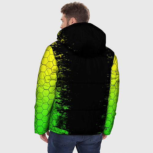 Мужская зимняя куртка Бравл Старс Леон / 3D-Черный – фото 4