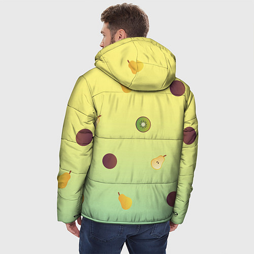 Мужская зимняя куртка Фруктовый салат / 3D-Черный – фото 4