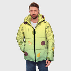 Куртка зимняя мужская Фруктовый салат, цвет: 3D-черный — фото 2