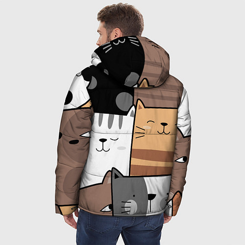 Мужская зимняя куртка Котейки / 3D-Светло-серый – фото 4