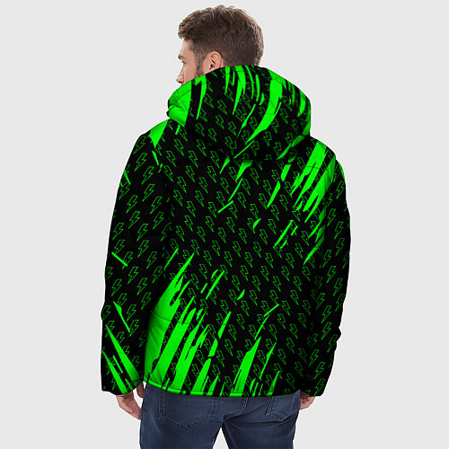 Мужская зимняя куртка Brawl stars virus 8-bit / 3D-Черный – фото 4