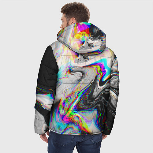 Мужская зимняя куртка DIGITAL ABSTRACT GLITCH / 3D-Черный – фото 4