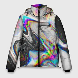 Куртка зимняя мужская DIGITAL ABSTRACT GLITCH, цвет: 3D-черный