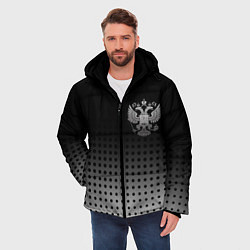Куртка зимняя мужская Герб, цвет: 3D-черный — фото 2