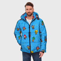 Куртка зимняя мужская Brawl Stars, цвет: 3D-светло-серый — фото 2