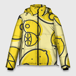 Куртка зимняя мужская Лимончики, цвет: 3D-черный