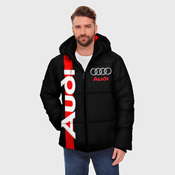 Куртка зимняя мужская AUDI SPORT CARBON, цвет: 3D-черный — фото 2