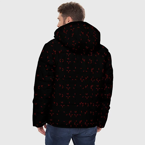 Мужская зимняя куртка Предатор Алфавит Z / 3D-Черный – фото 4