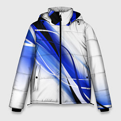 Куртка зимняя мужская GEOMETRY STRIPES BLUE, цвет: 3D-черный
