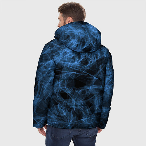 Мужская зимняя куртка Синий дым / 3D-Черный – фото 4