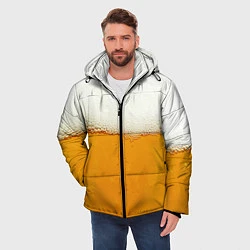Куртка зимняя мужская Я ПИВО!, цвет: 3D-светло-серый — фото 2