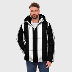 Куртка зимняя мужская Полоска, цвет: 3D-черный — фото 2