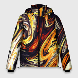 Куртка зимняя мужская Красочный Хаос, цвет: 3D-черный
