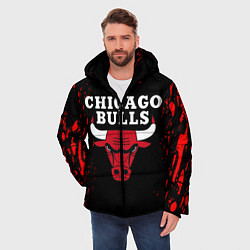 Куртка зимняя мужская CHICAGO BULLS, цвет: 3D-красный — фото 2