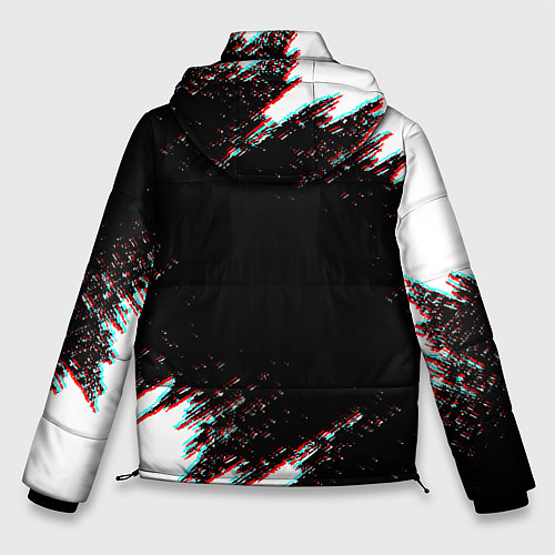 Мужская зимняя куртка CYBERPUNK 2077 SAMURAI GLITCH / 3D-Красный – фото 2