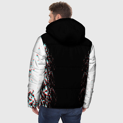 Мужская зимняя куртка CYBERPUNK 2077 SAMURAI GLITCH / 3D-Черный – фото 4