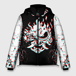 Куртка зимняя мужская CYBERPUNK 2077 SAMURAI GLITCH, цвет: 3D-черный