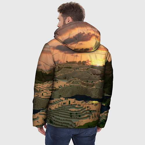 Мужская зимняя куртка Minecraft / 3D-Черный – фото 4