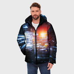 Куртка зимняя мужская DIGITAL ABSTRACTION, цвет: 3D-черный — фото 2