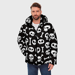 Куртка зимняя мужская Черепушки, цвет: 3D-черный — фото 2