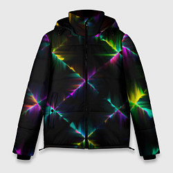 Куртка зимняя мужская НЕОНОВАЯ ТЕКСТУРА, цвет: 3D-черный