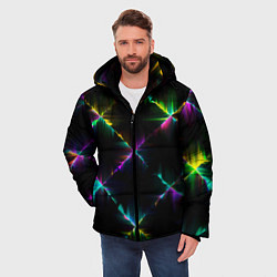 Куртка зимняя мужская НЕОНОВАЯ ТЕКСТУРА, цвет: 3D-черный — фото 2