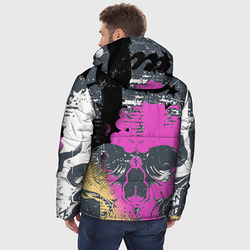 Мужская зимняя куртка Череп / 3D-Черный – фото 4