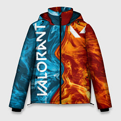Куртка зимняя мужская Valorant Огонь и вода, цвет: 3D-черный