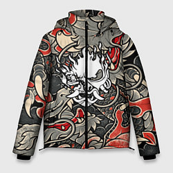 Куртка зимняя мужская CYBERPUNK2077 SAMURAI, цвет: 3D-черный