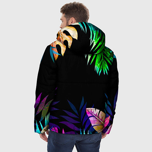 Мужская зимняя куртка Тропическая Ночь / 3D-Черный – фото 4