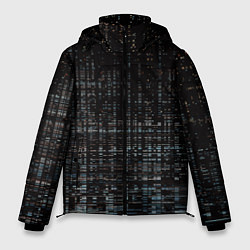 Куртка зимняя мужская Глитч помехи ошибка текстура, цвет: 3D-красный