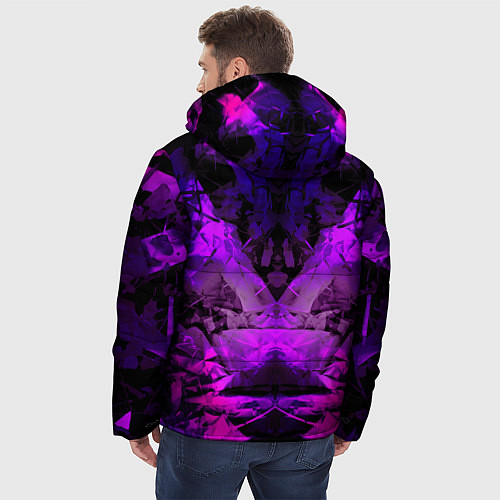 Мужская зимняя куртка Абстракция,пришелиц,космос,100 / 3D-Черный – фото 4