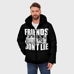 Куртка зимняя мужская Friends Dont Lie, цвет: 3D-черный — фото 2