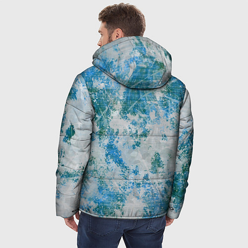 Мужская зимняя куртка Разлитая краска / 3D-Черный – фото 4