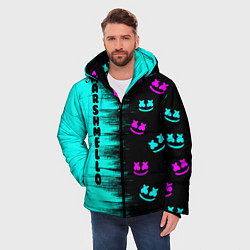 Куртка зимняя мужская Marshmello, цвет: 3D-черный — фото 2
