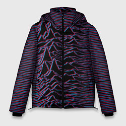 Куртка зимняя мужская Joy Division Glitch, цвет: 3D-черный