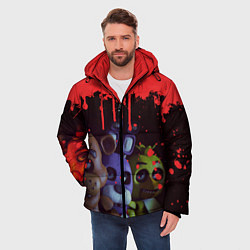 Куртка зимняя мужская Five Nights At Freddys, цвет: 3D-красный — фото 2