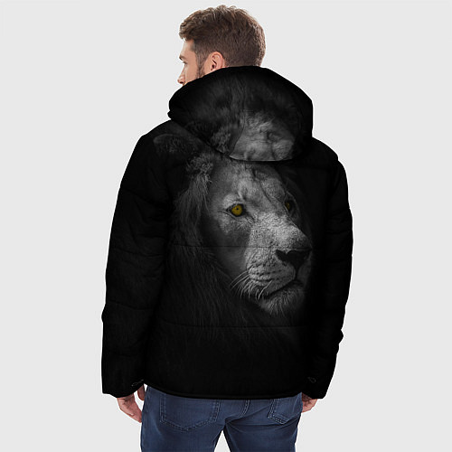 Мужская зимняя куртка Лев / 3D-Черный – фото 4