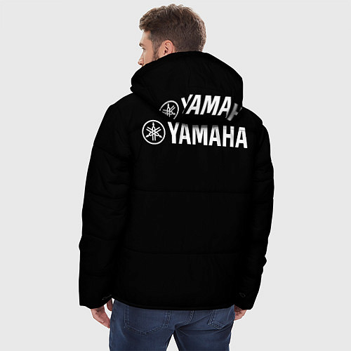Мужская зимняя куртка Yamaha на спине / 3D-Красный – фото 4