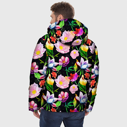 Мужская зимняя куртка Разноцветие / 3D-Черный – фото 4