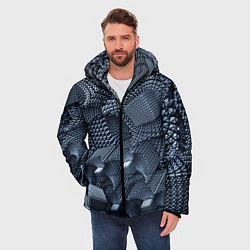 Куртка зимняя мужская Геометрия, цвет: 3D-красный — фото 2