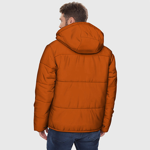 Мужская зимняя куртка Радуга v6 - оранжевый / 3D-Черный – фото 4
