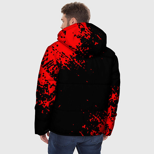 Мужская зимняя куртка The Witcher / 3D-Красный – фото 4