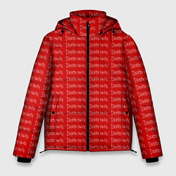 Куртка зимняя мужская Death note pattern red, цвет: 3D-светло-серый