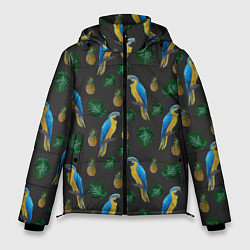 Куртка зимняя мужская Попугай Ара, цвет: 3D-черный