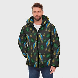 Куртка зимняя мужская Попугай Ара, цвет: 3D-черный — фото 2