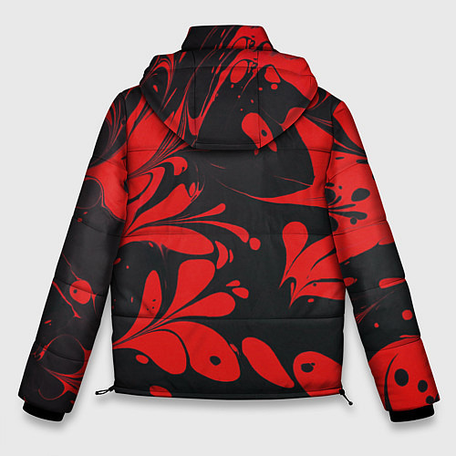 Мужская зимняя куртка Красный Мрамор / 3D-Красный – фото 2