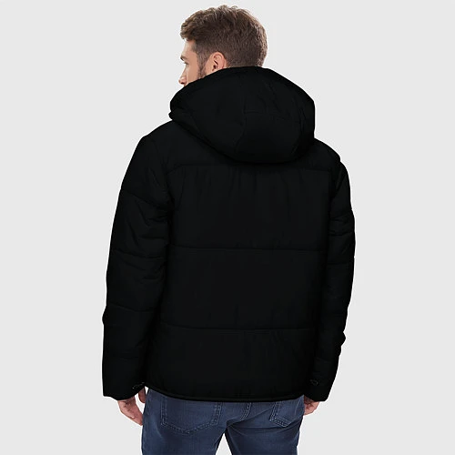 Мужская зимняя куртка Ночная карта Парижа / 3D-Черный – фото 4